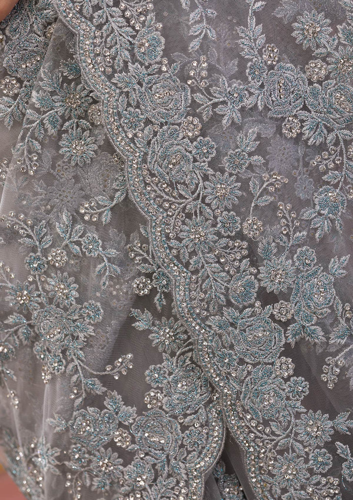 Rust Zariwork Soft Silk Saree-Koskii