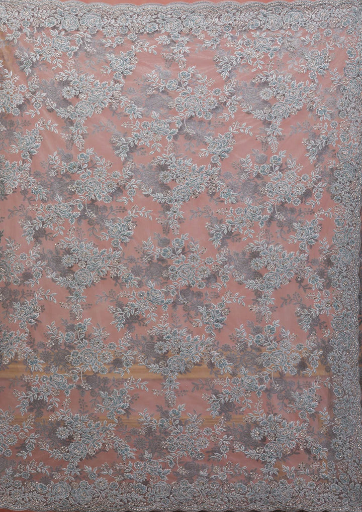Rust Zariwork Soft Silk Saree-Koskii