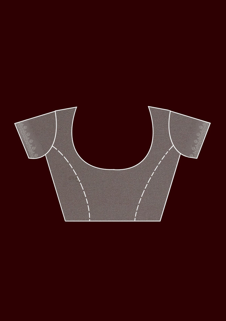 Grey Stonework Georgette Saree - Koskii