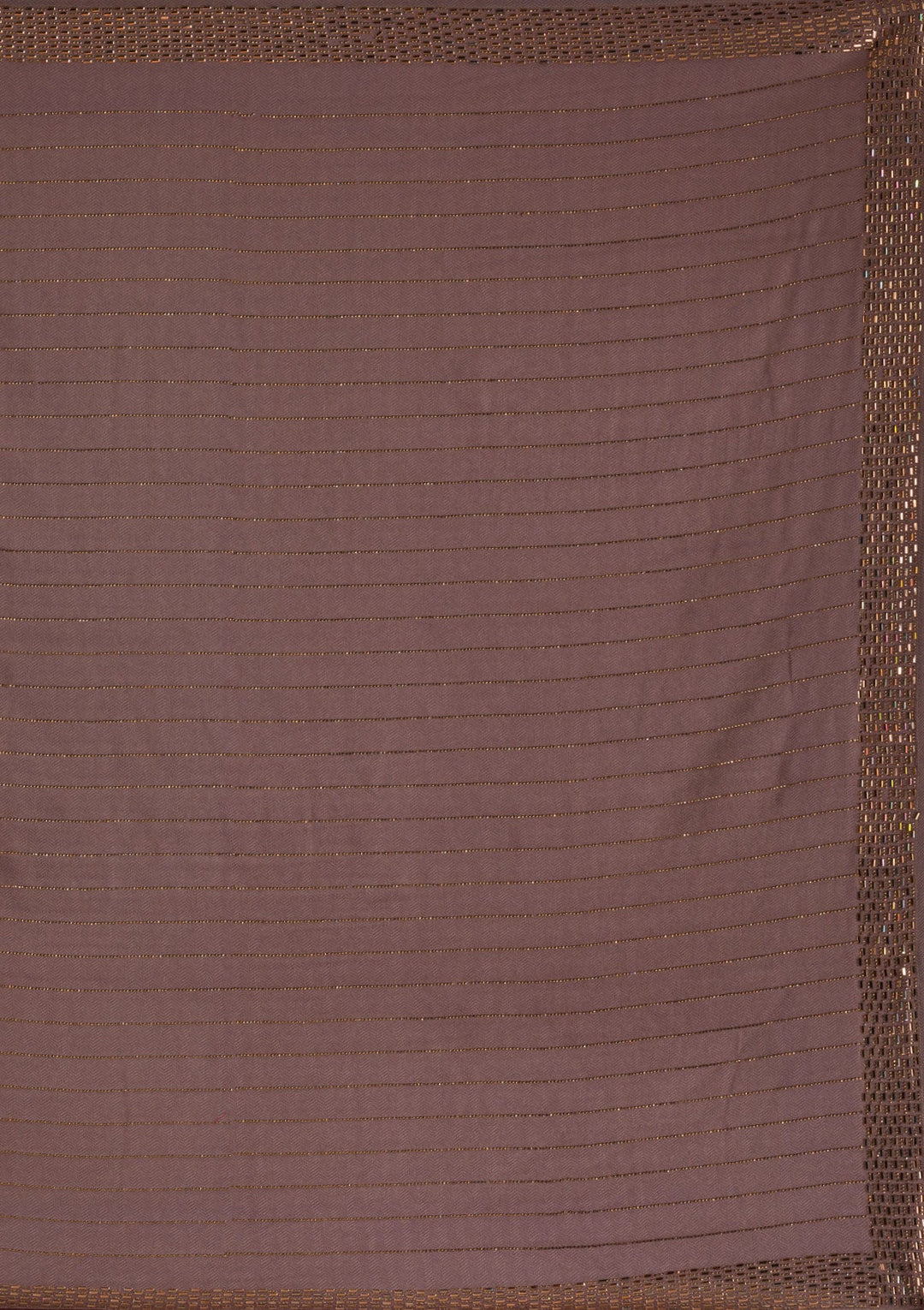 Grey Stonework Satin Unstitched Saree-Koskii