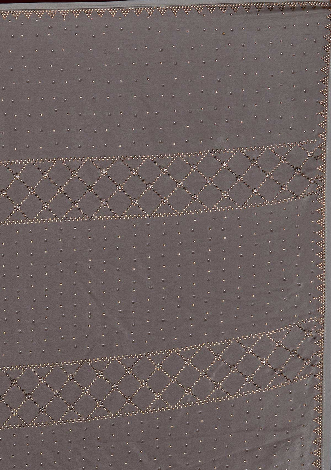 Grey Stonework Semi Crepe Designer Saree - Koskii