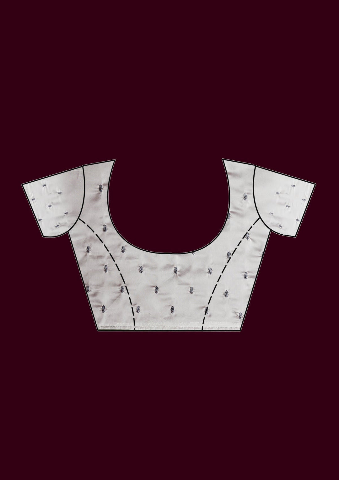 Grey Threadwork Georgette Saree - Koskii