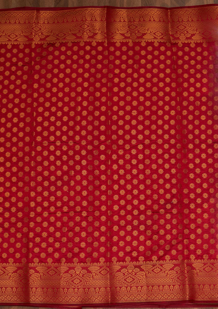 Grey Zariwork Art Silk Saree-Koskii