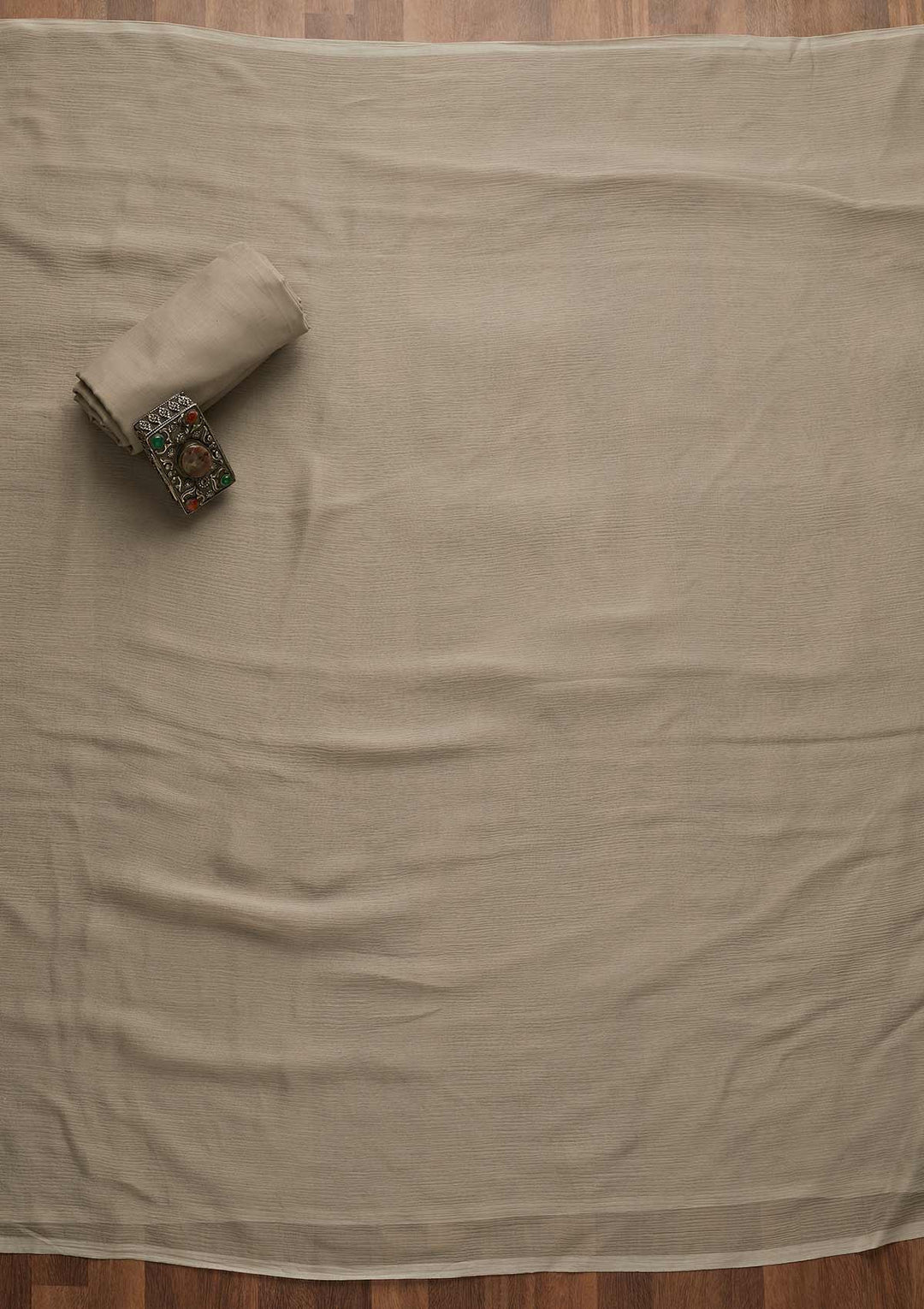 Grey Zariwork Chanderi Unstitched Salwar Suit-Koskii