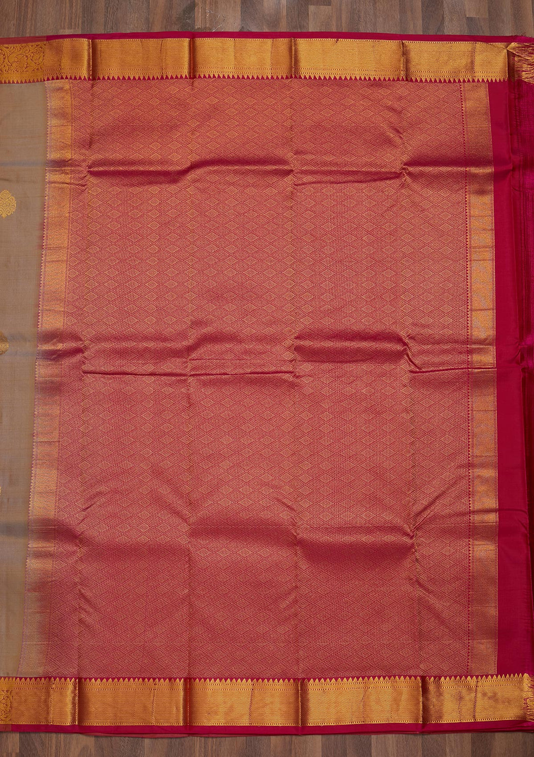 Grey Zariwork Pure Silk Saree-Koskii