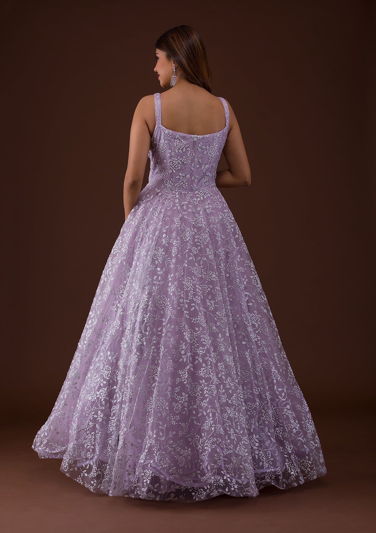 Lavender Cutdana Net Gown-Koskii