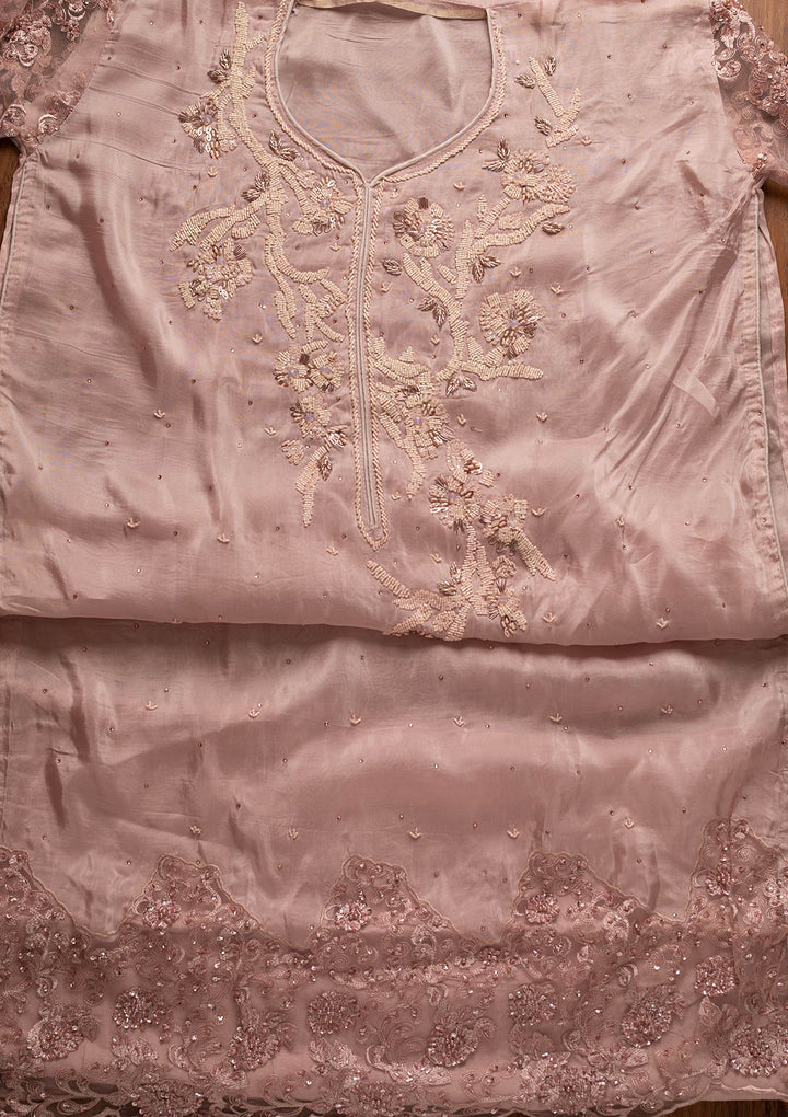 Lavender Cutdana Semi Crepe Designer Semi-Stitched Salwar Suit - koskii