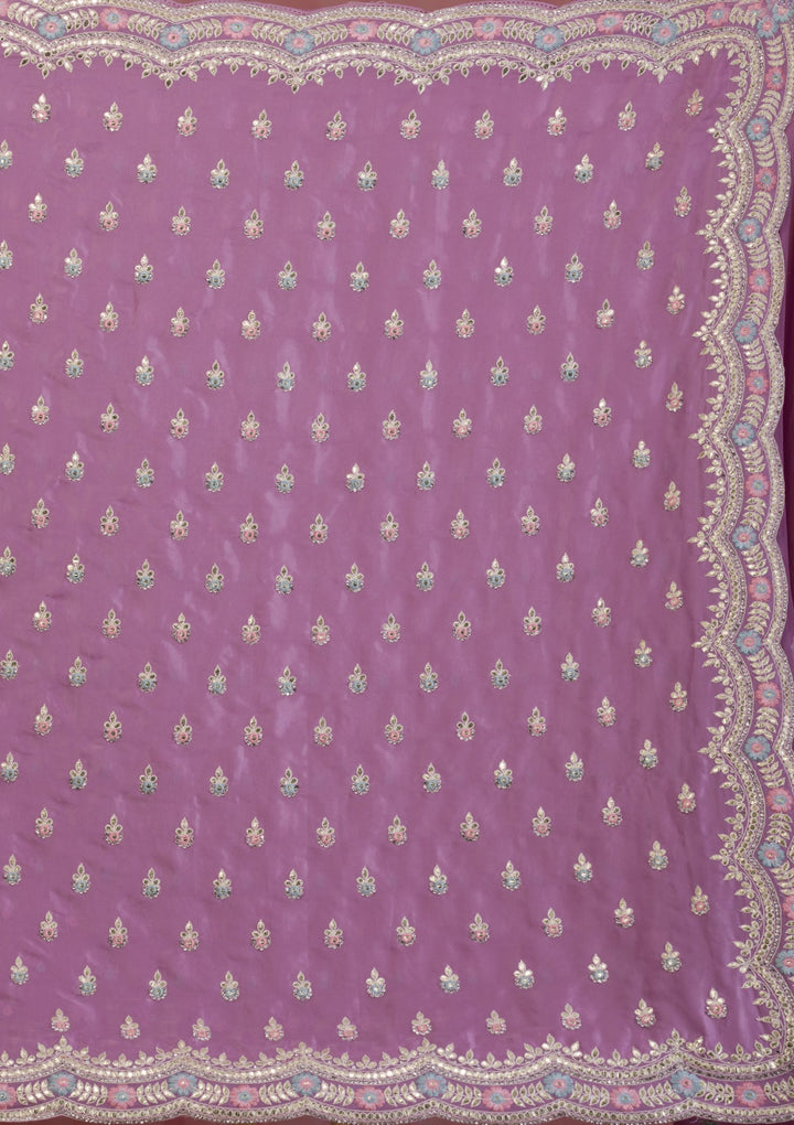 Sea Green Sequins Net Designer Saree-Koskii