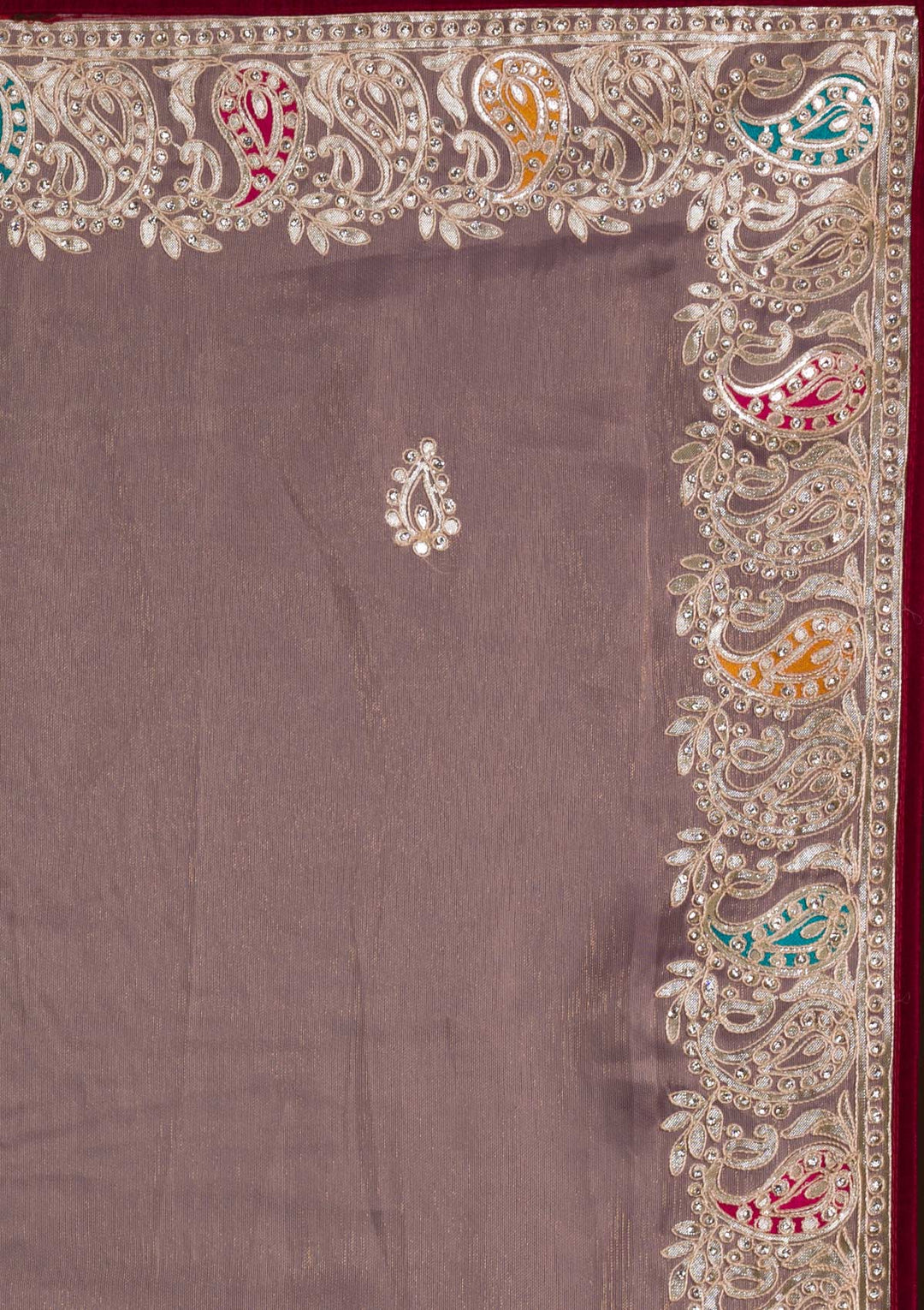 Lavender Gotapatti Shimmer Saree-Koskii