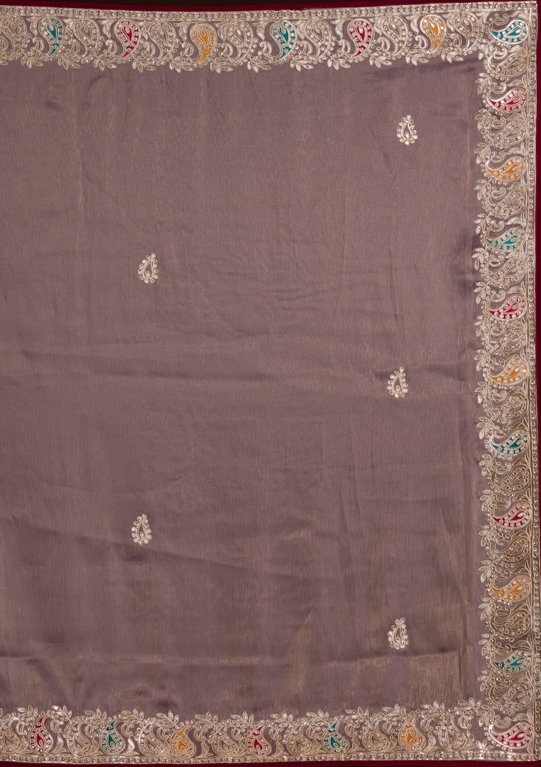 Lavender Gotapatti Shimmer Saree-Koskii