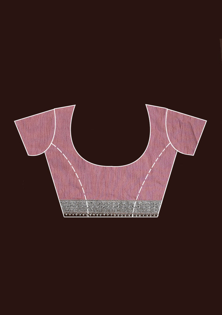 Lavender Mirrorwork Net Saree-Koskii