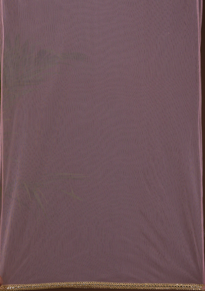 Lavender Sequins Georgette Designer Salwar Kameez-Koskii