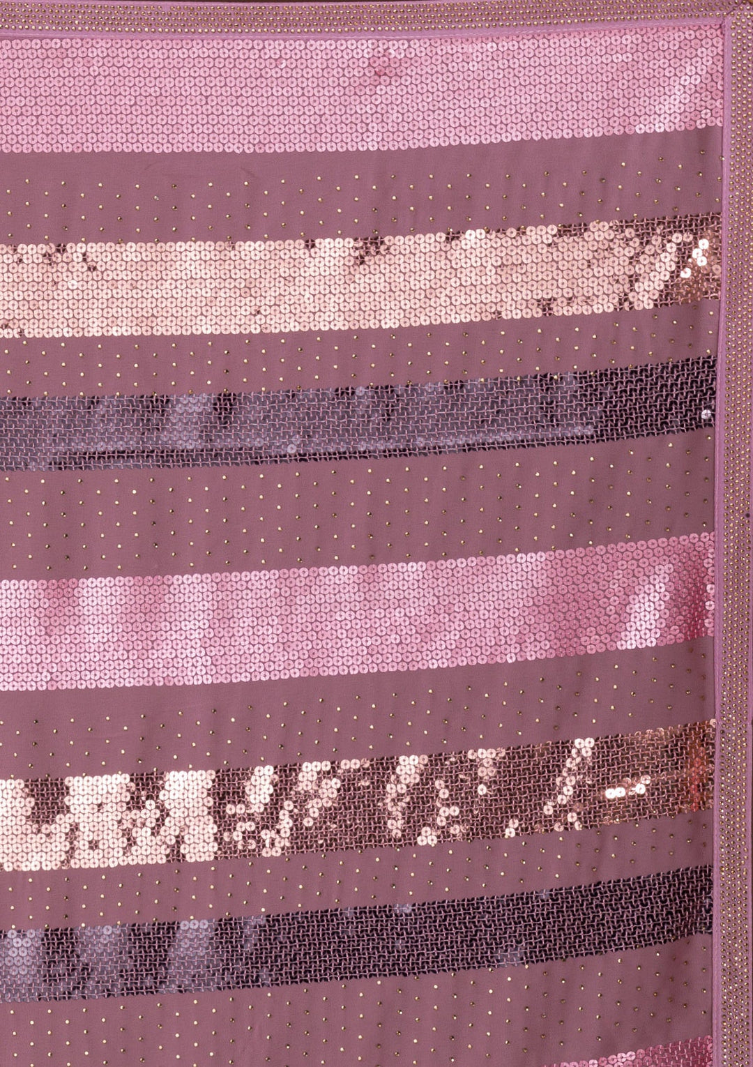 Lavender Sequins Georgette Saree-Koskii