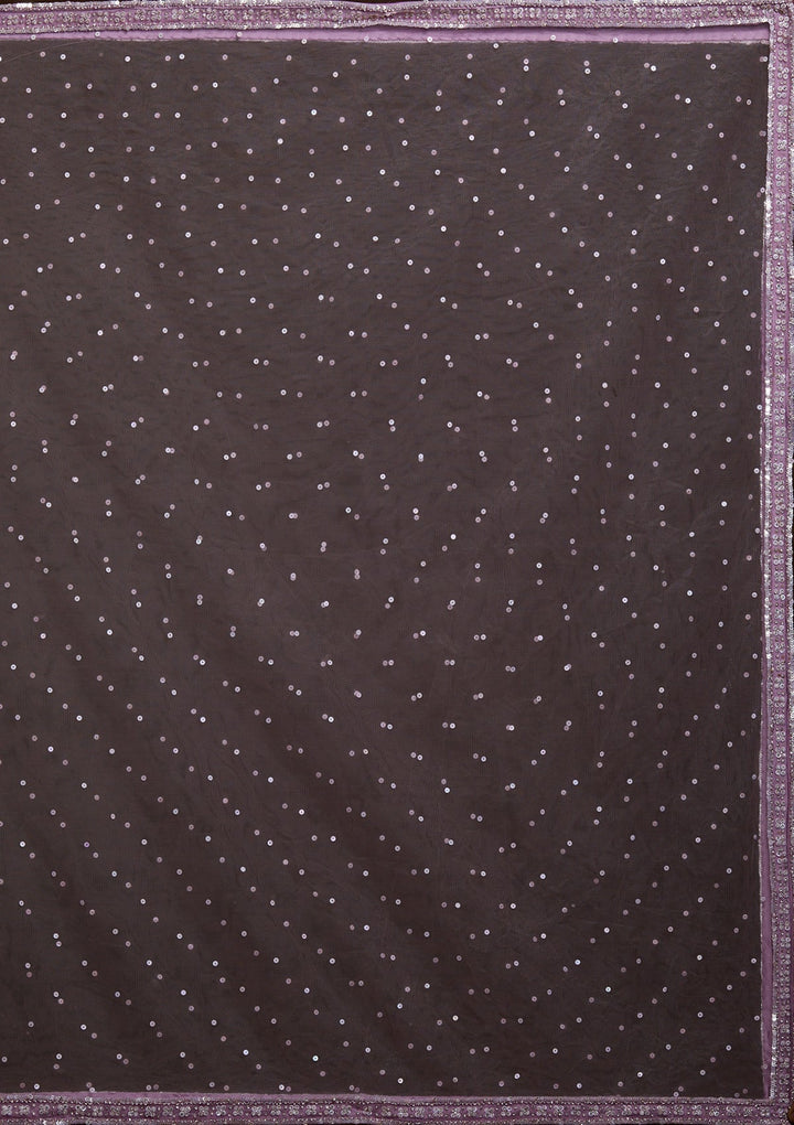 Lavender Sequins Net Lehenga-Koskii