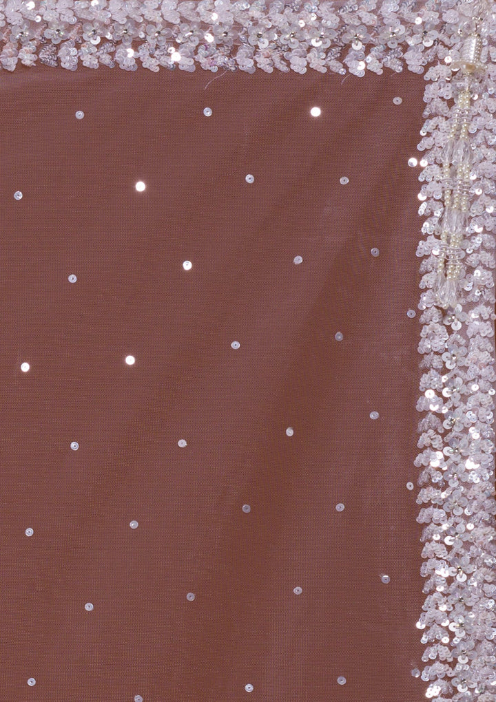 Lavender Sequins Net Designer Lehenga-Koskii