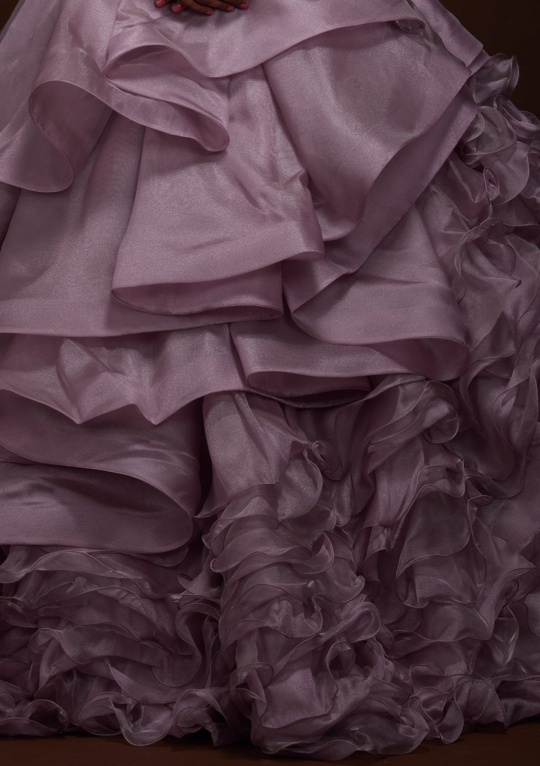 Lavender Silver Stonework Net Gown-Koskii
