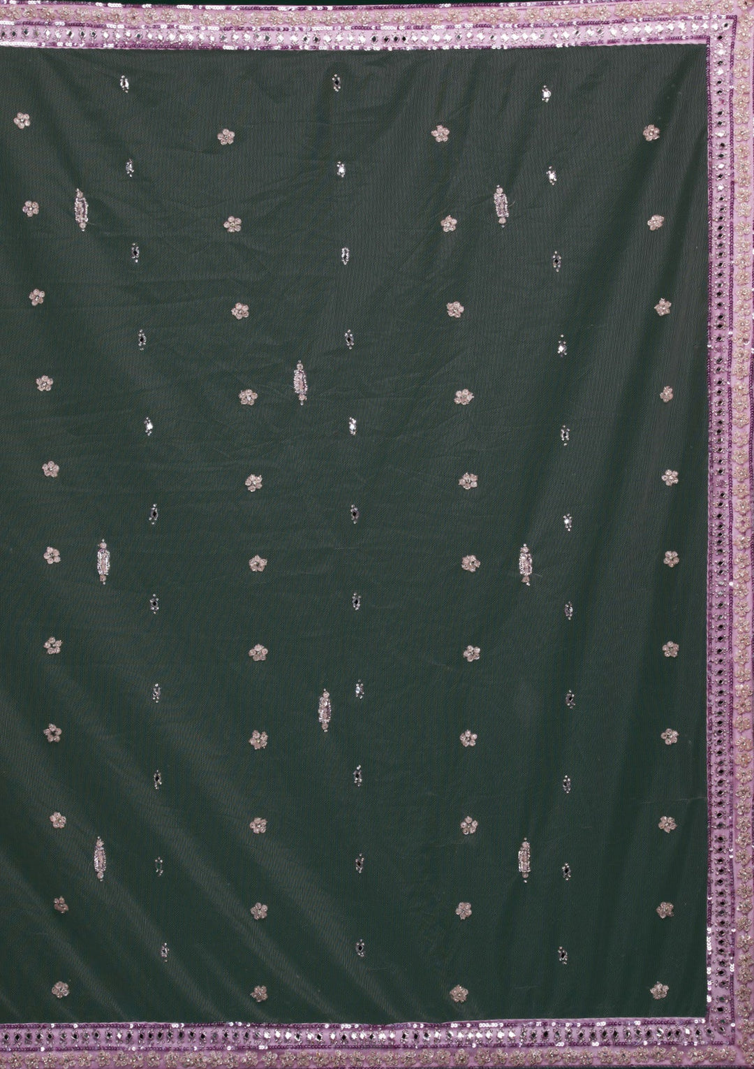 Lavender Silver Stonework Net Lehenga-koskii