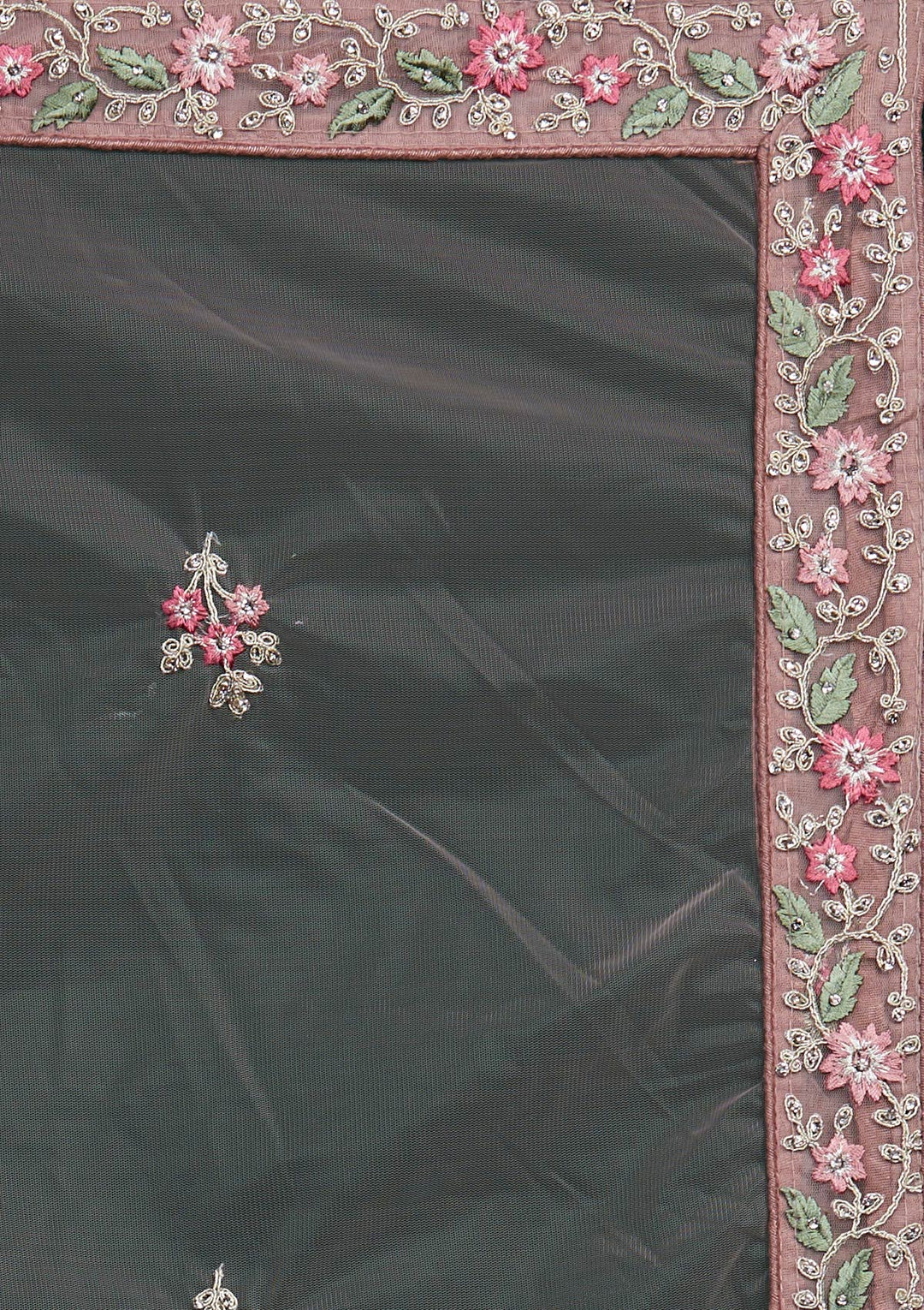Lavender Silver Stonework Net Designer Lehenga-Koskii