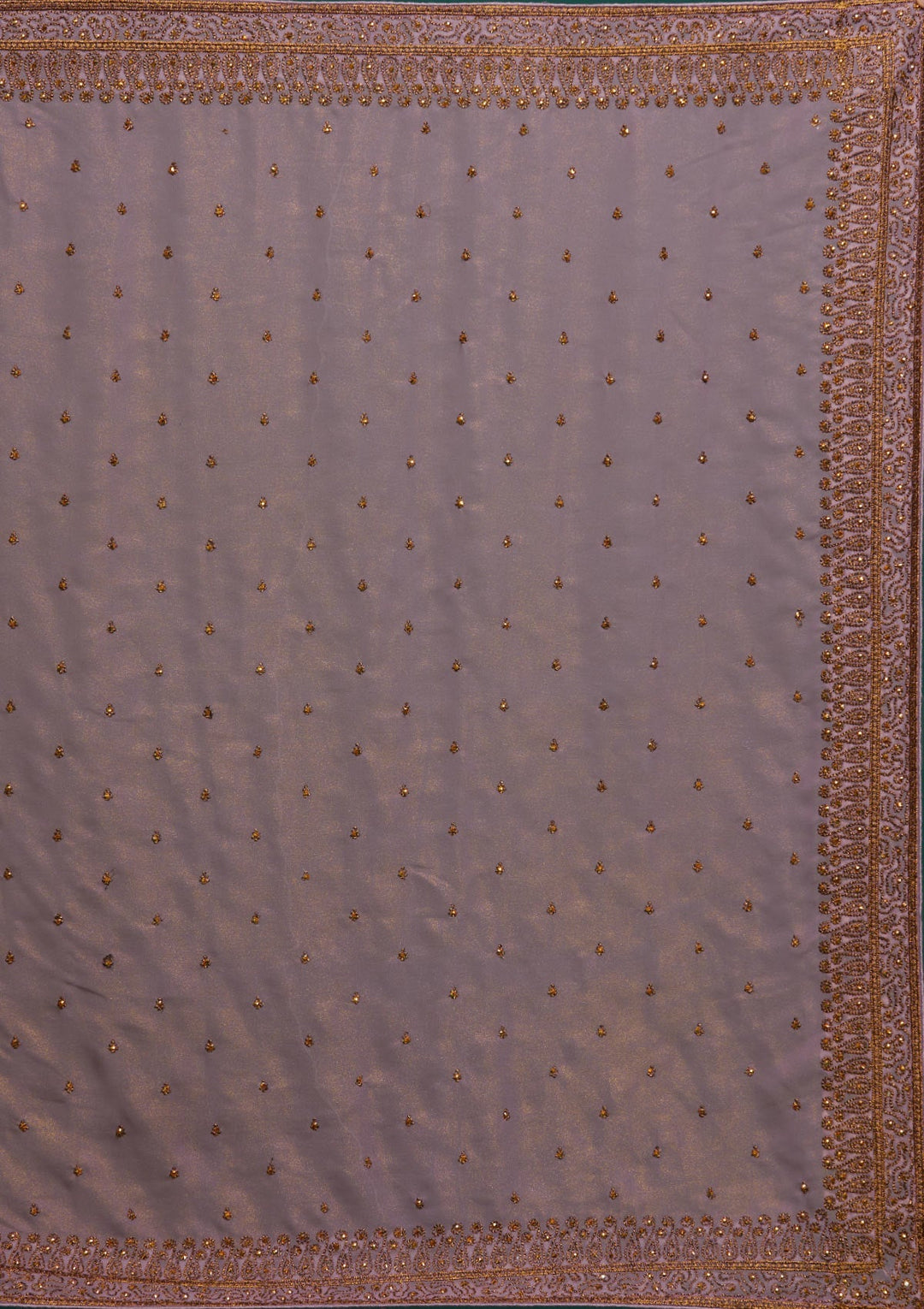 Lavender Stonework Shimmer Saree - Koskii