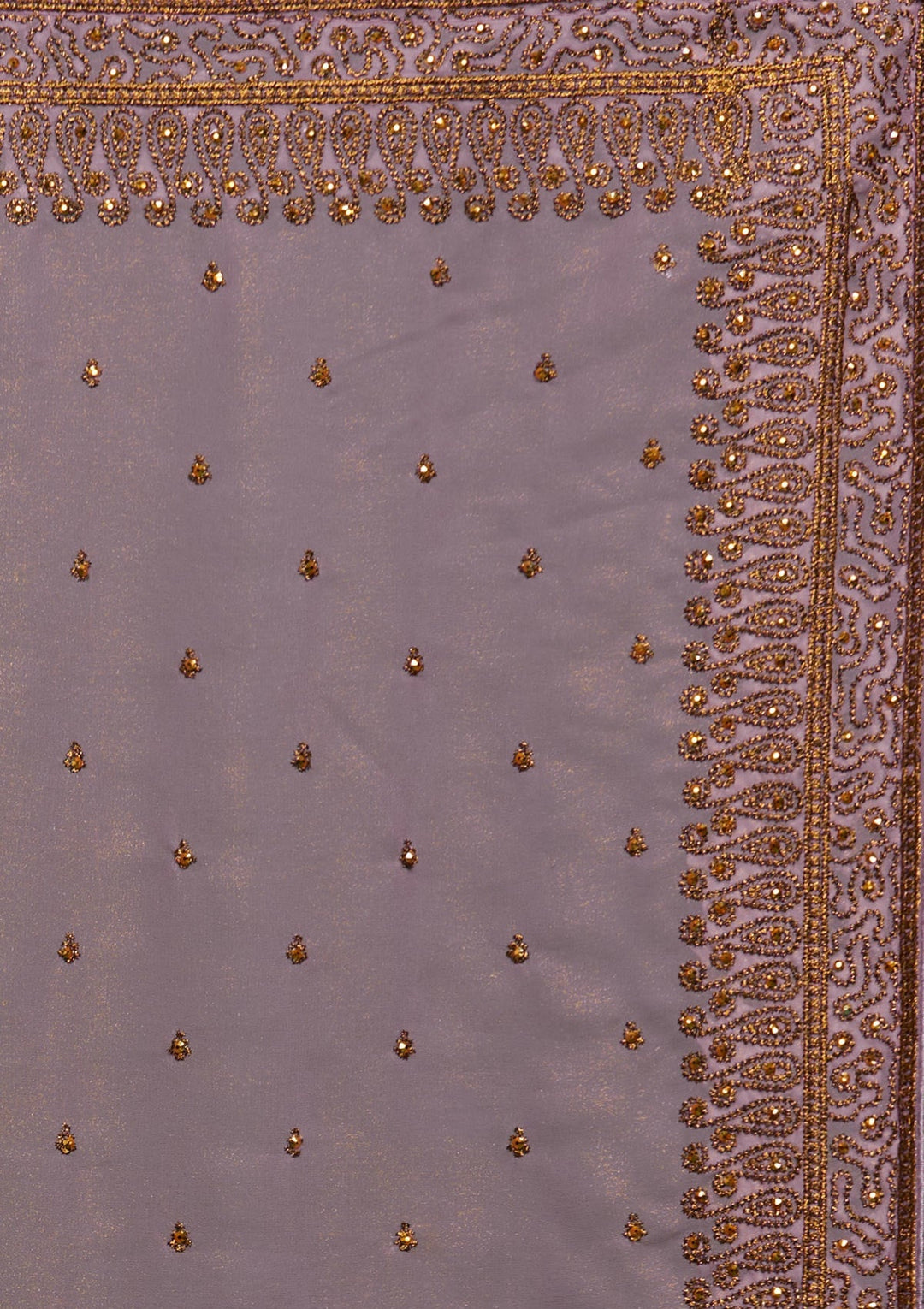 Lavender Stonework Shimmer Saree - Koskii