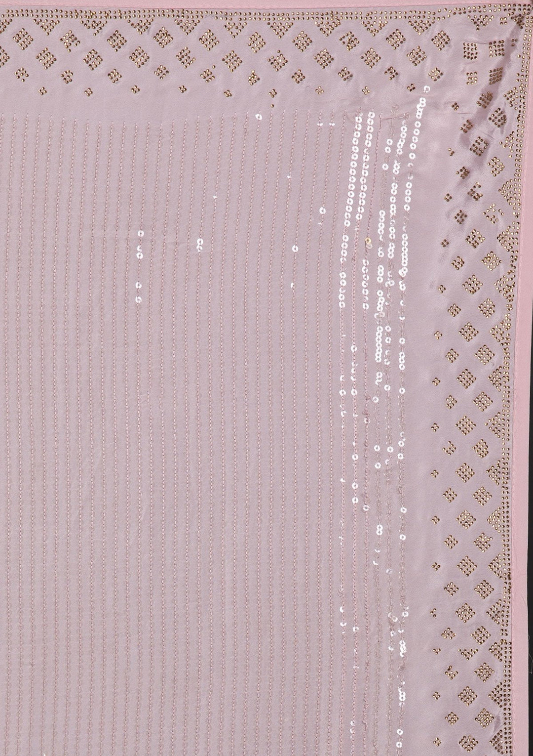 Lavender Swarovski Semi Crepe Designer Saree - koskii