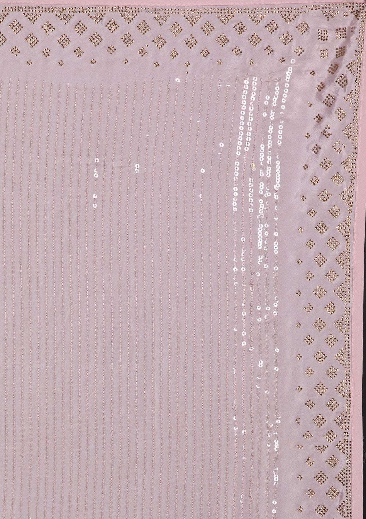 Lavender Swarovski Semi Crepe Designer Saree - koskii