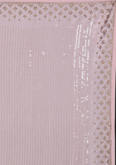 Lavender Swarovski Semi Crepe Designer Saree - koskii