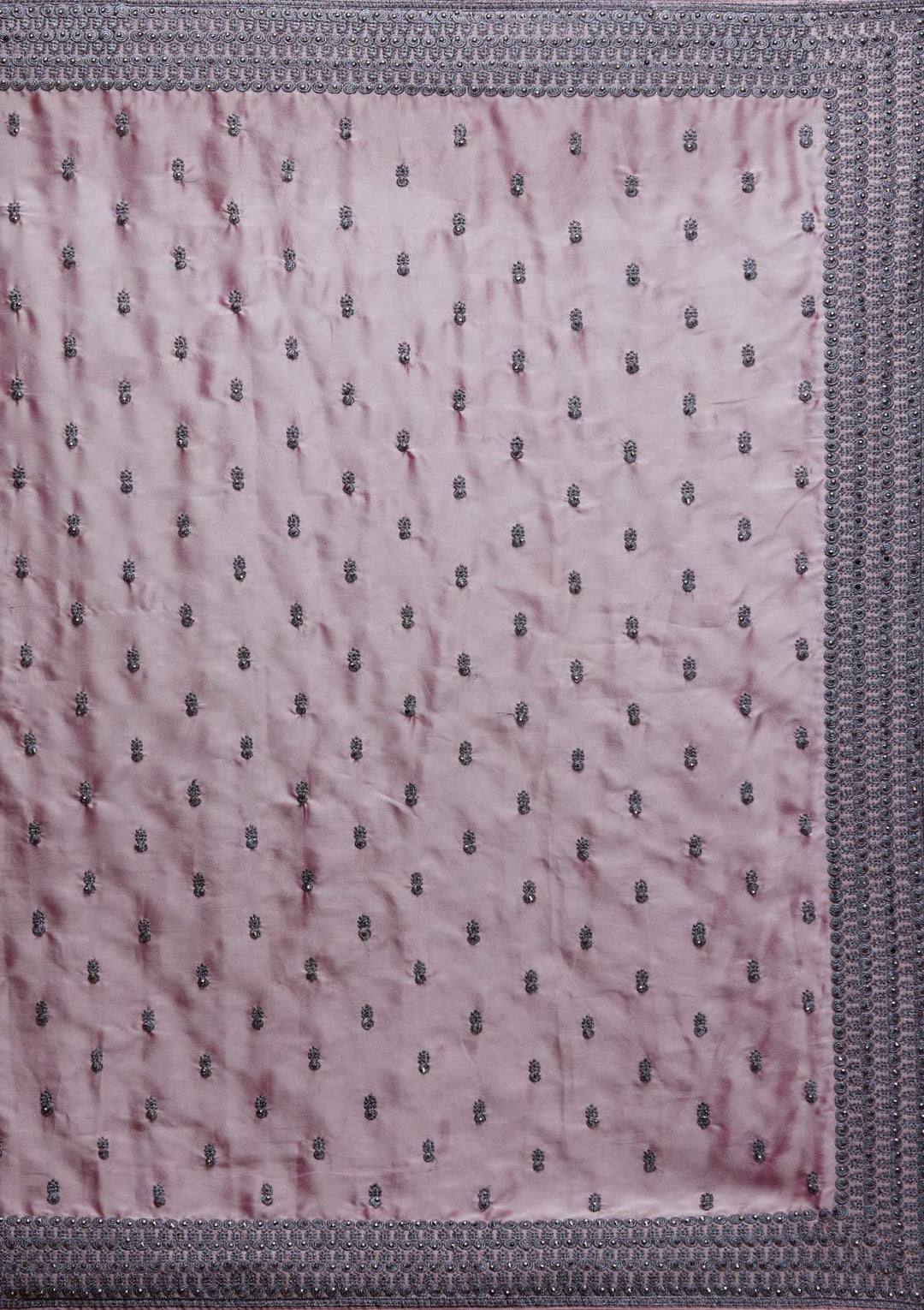 Lavender Threadwork Georgette Saree - Koskii