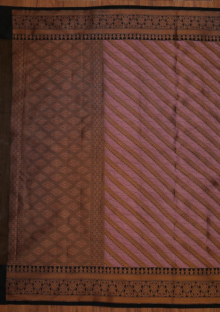 Lavender Zariwork Art Silk Designer Saree - koskii
