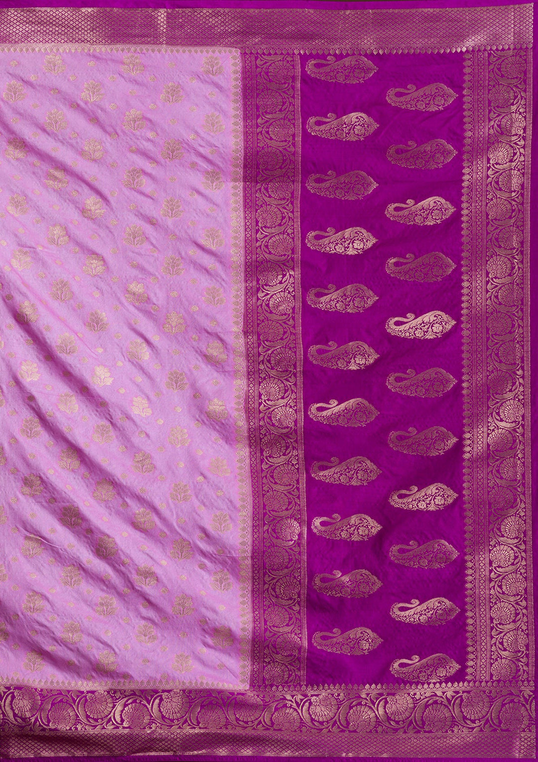 Lavender Zariwork Art Silk Saree-Koskii