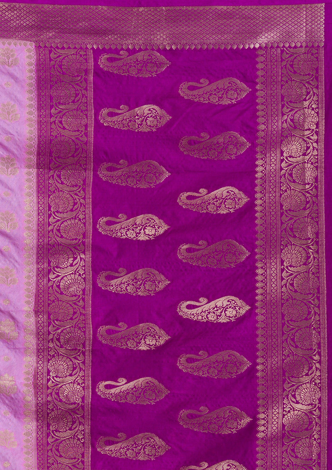 Lavender Zariwork Art Silk Saree-Koskii