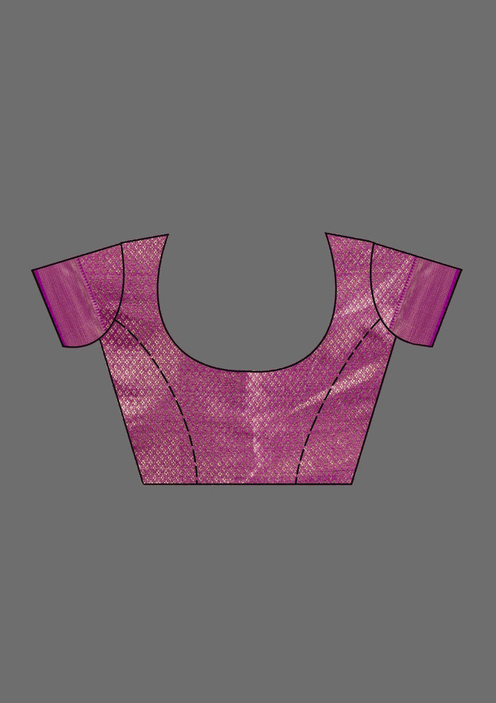 Lavender Zariwork Art Silk Saree-Koskii