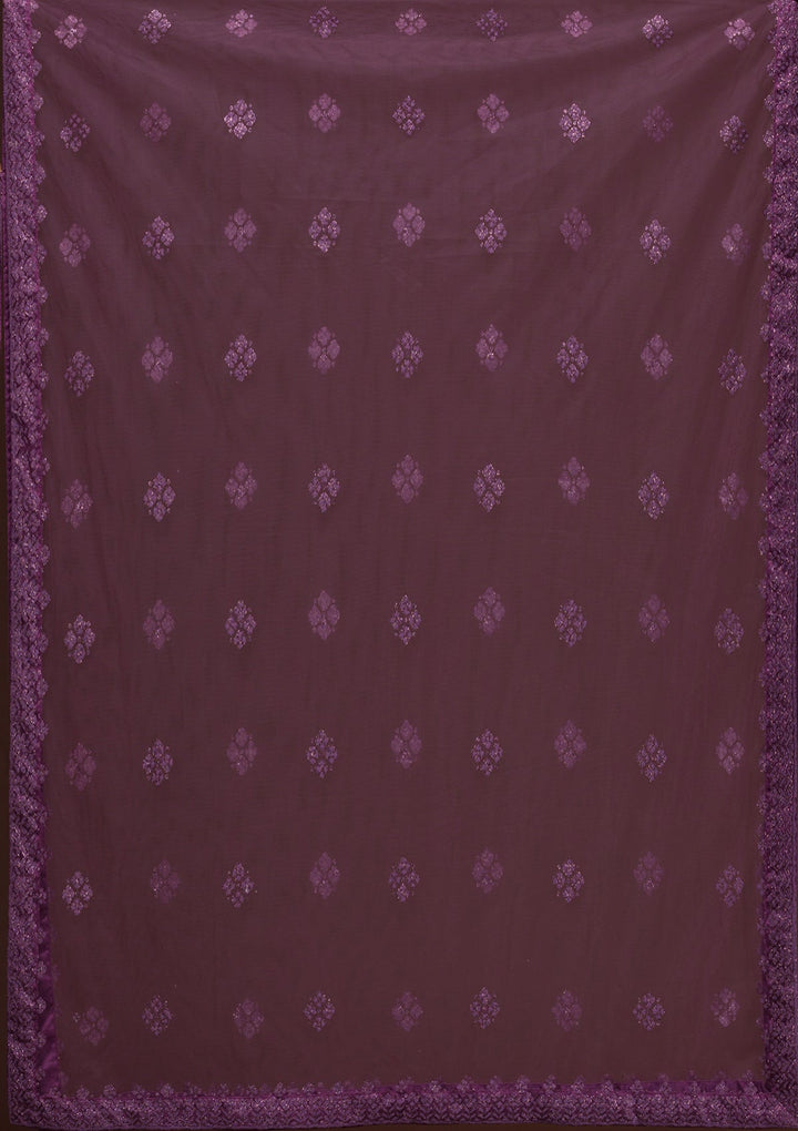 Lavender Zariwork Net Designer Gown-Koskii