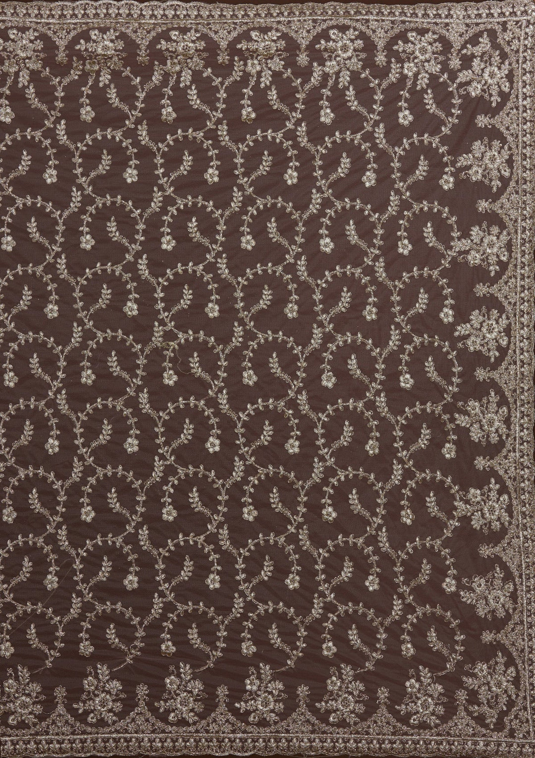 Lavender Zariwork Net Saree-Koskii