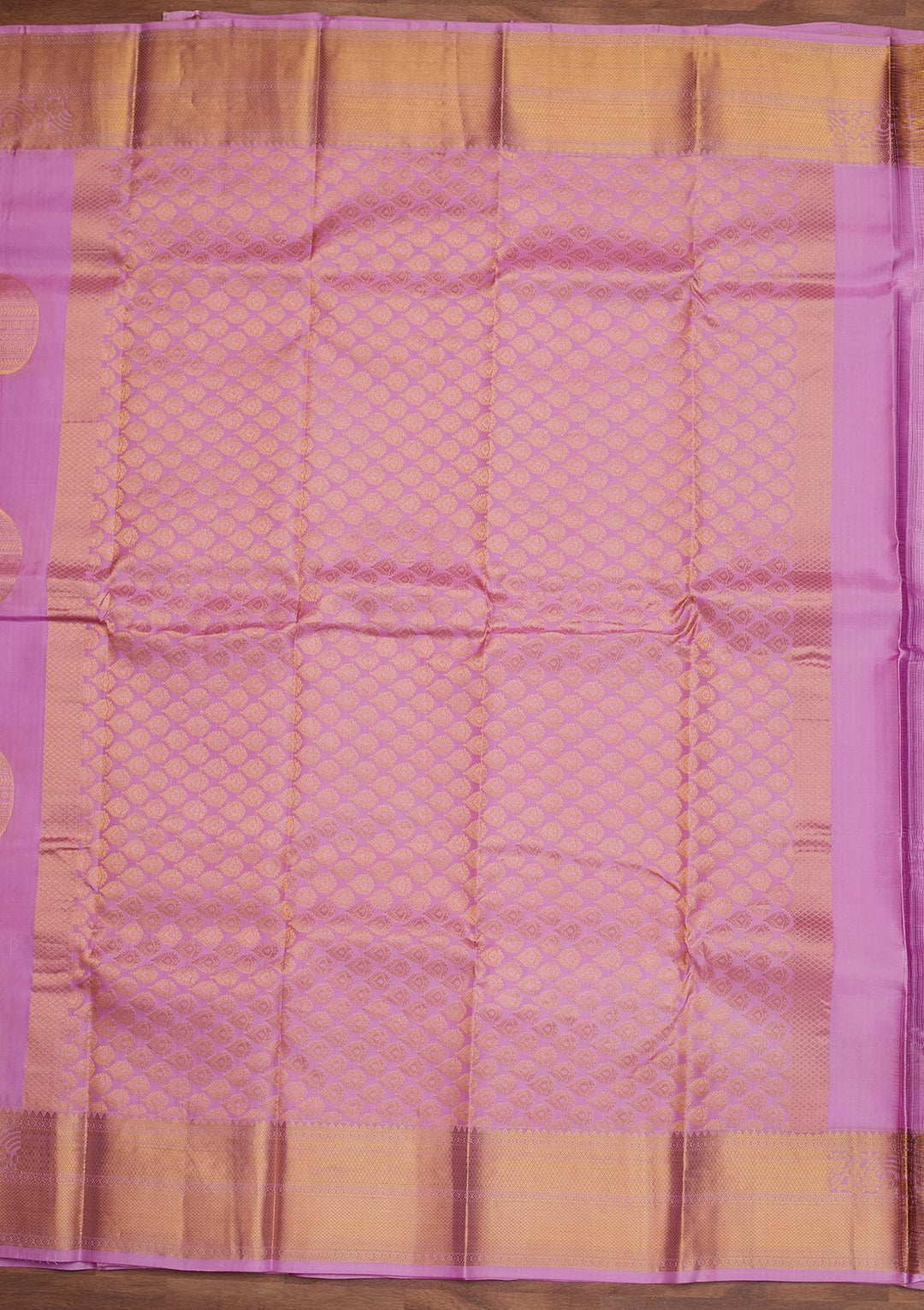 Lavender Zariwork Pure Silk Designer Saree - Koskii