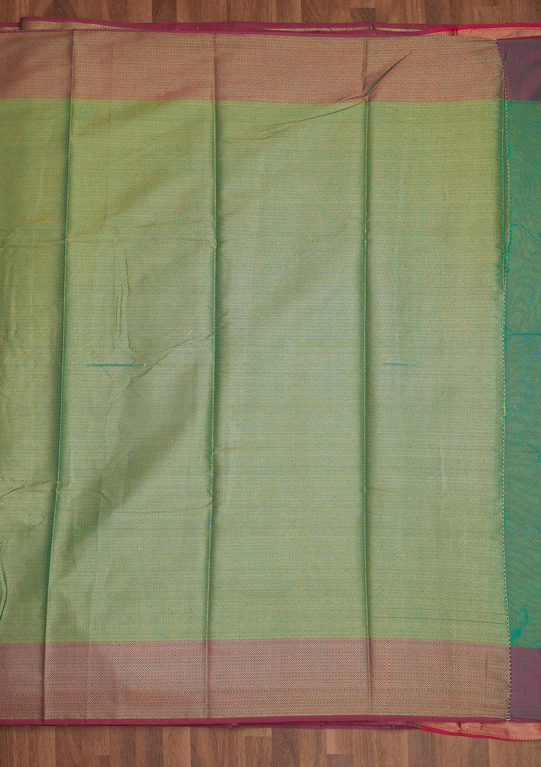 Leaf Green Zariwork Art Silk Saree - Koskii