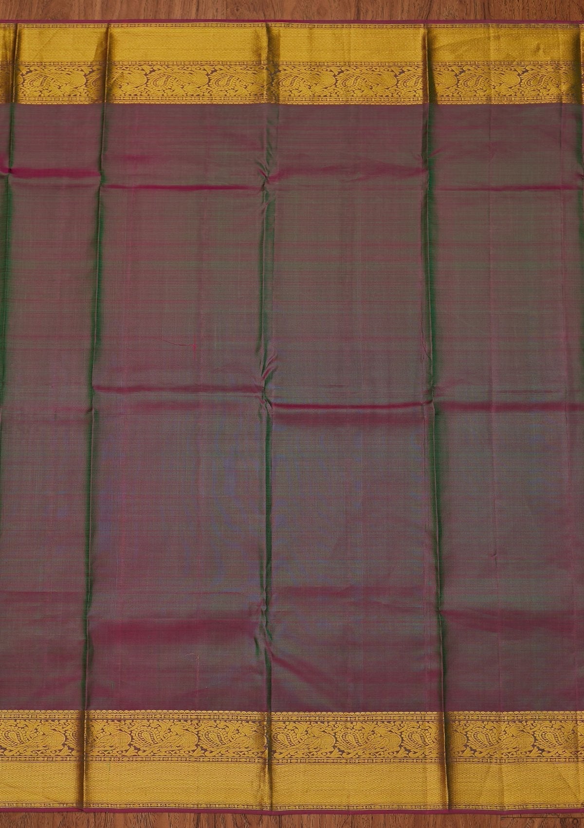 Leaf Green Zariwork Pure Silk Designer Saree - koskii