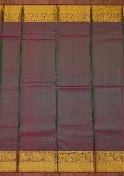 Leaf Green Zariwork Pure Silk Designer Saree - koskii