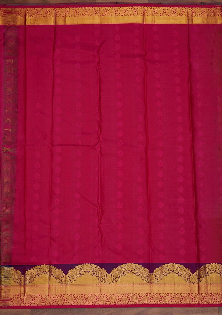 Leaf Green Zariwork Pure Silk Designer Saree - Koskii