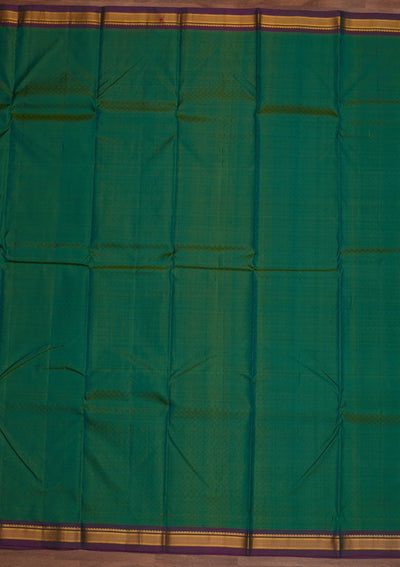 Leaf Green Zariwork Pure Silk Designer Saree - Koskii
