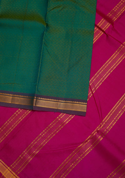 Leaf Green Zariwork Pure Silk Designer Saree - Koskii