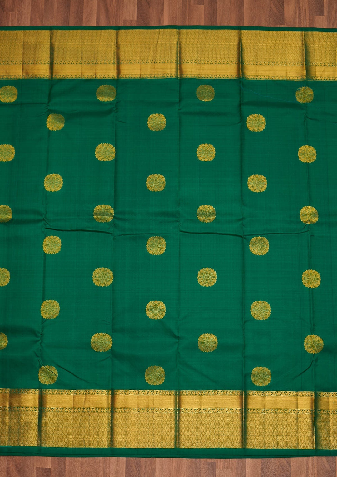 Leaf Green Zariwork Pure Silk Saree - Koskii