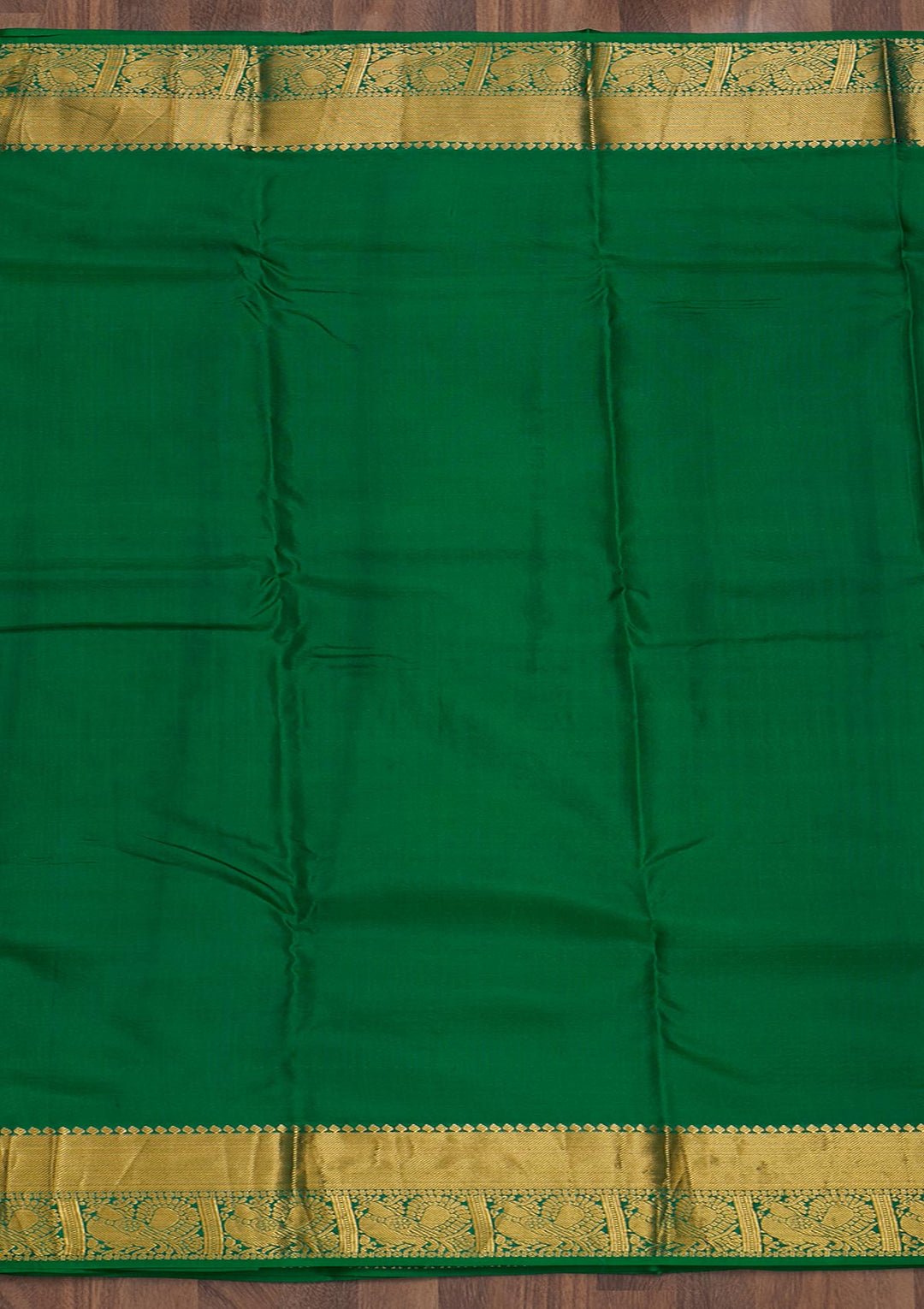 Leaf Green Zariwork Pure Silk Saree-Koskii