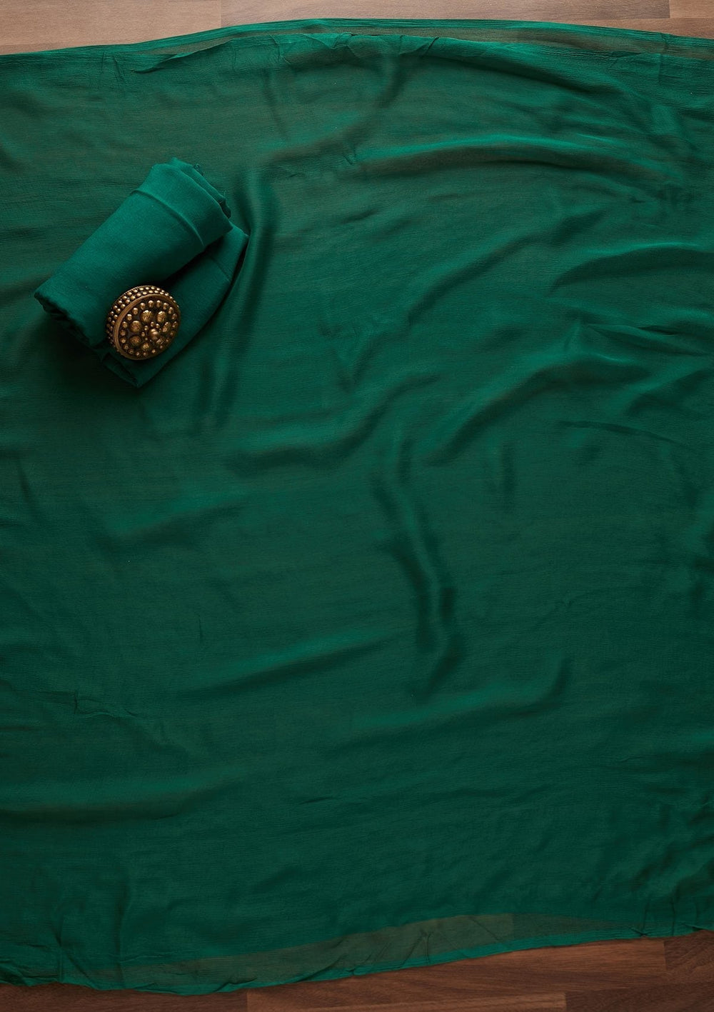 Leaf Green Zariwork Semi Crepe Designer Unstitched Salwar Suit - Koskii