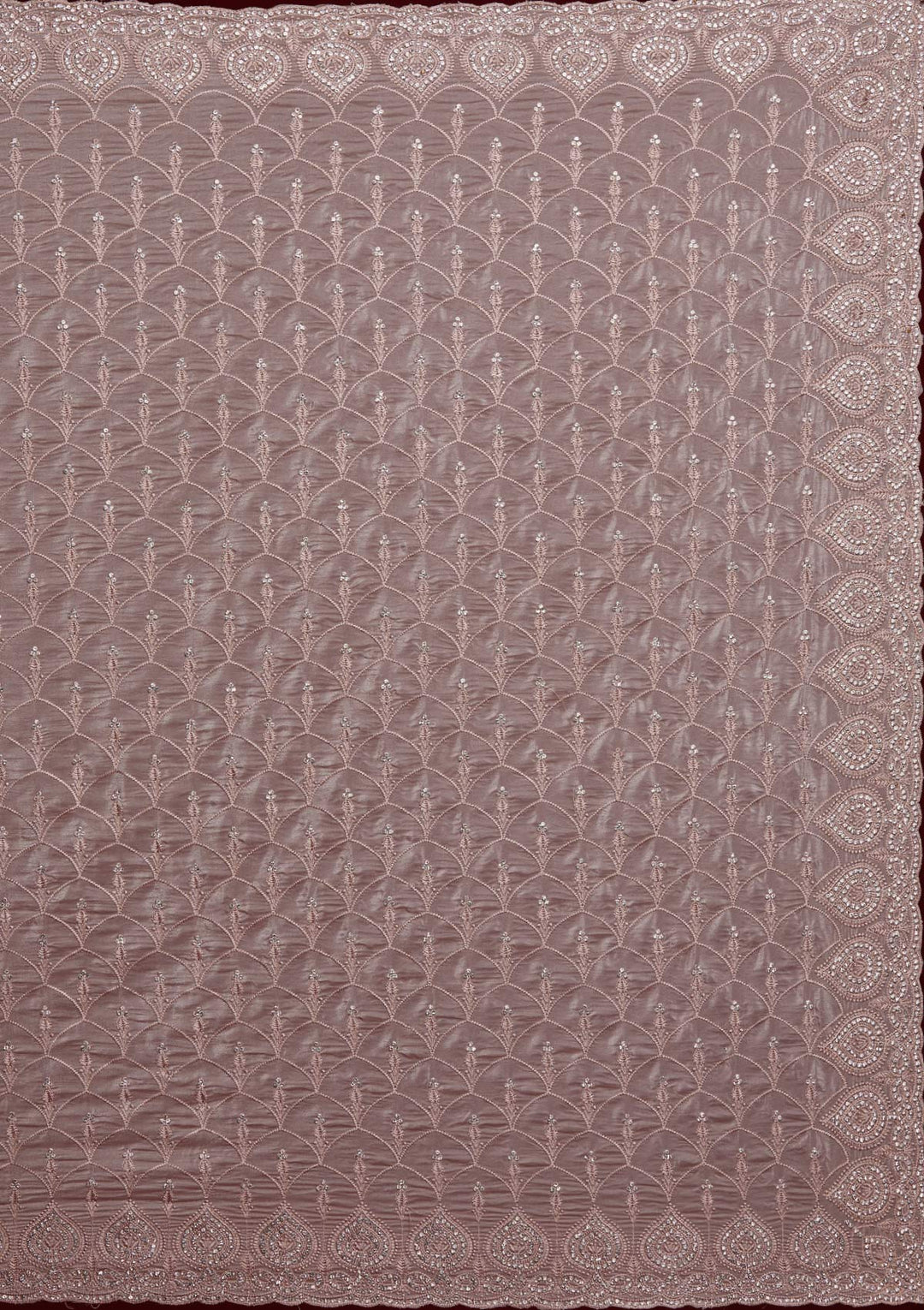 Light Brown Stonework Georgette Saree - Koskii