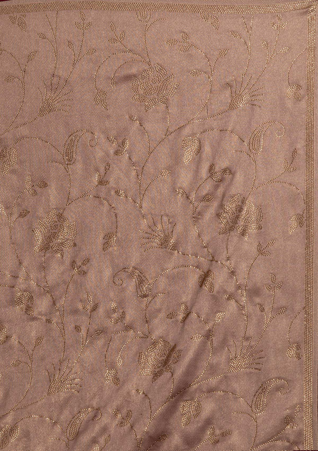 Light Brown Swarovski Shimmer Designer Saree - koskii