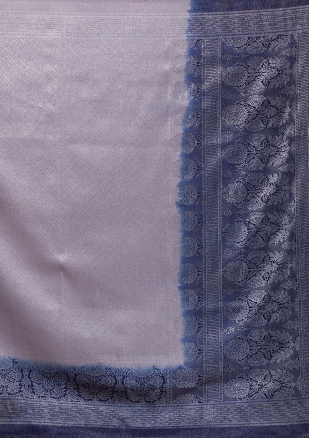 Light Grey Zariwork Banarasi Saree-Koskii