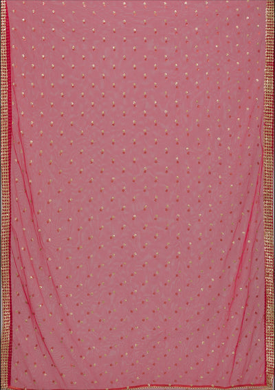 Magenta Pink Sequins Georgette Lehenga-Koskii