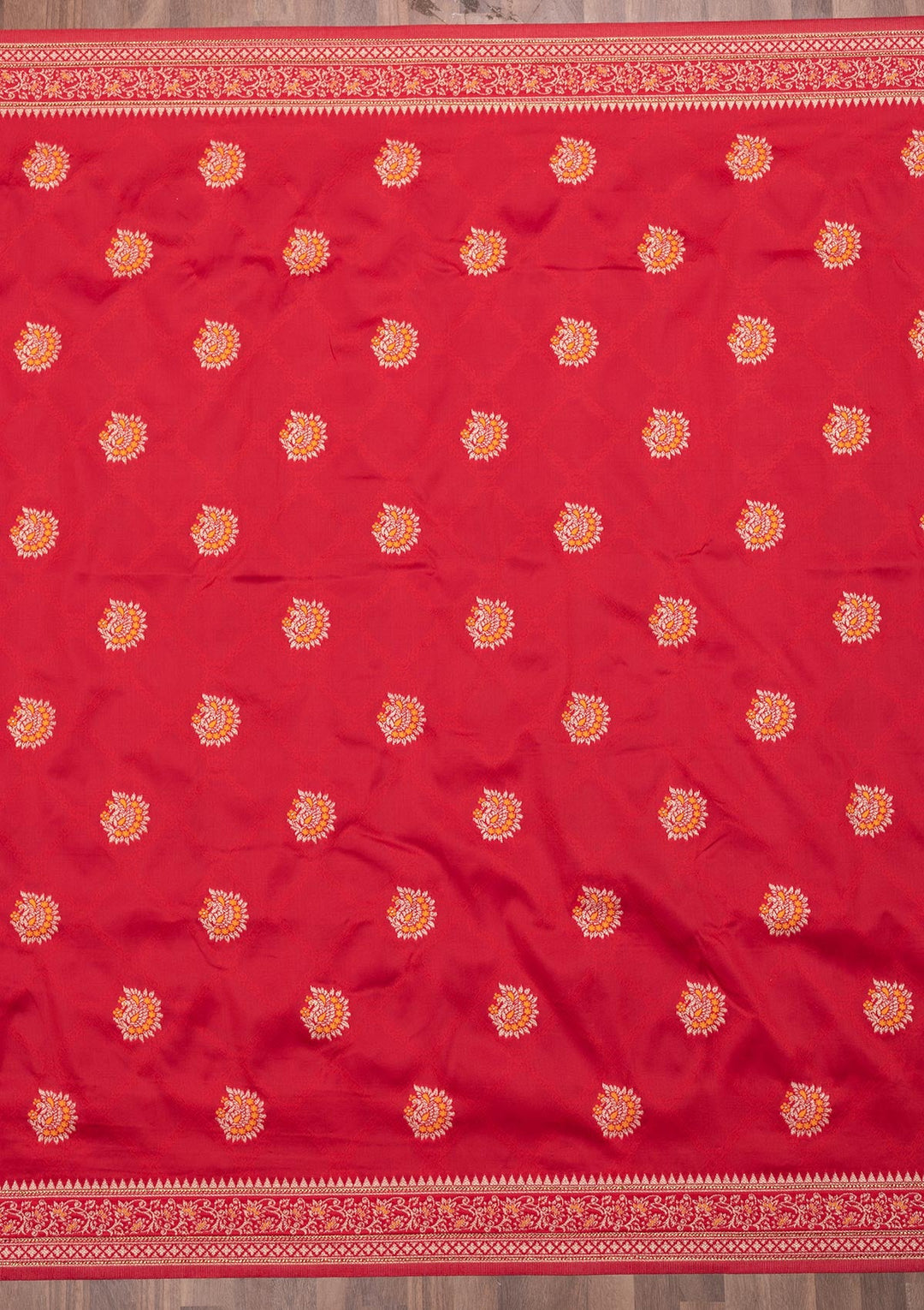 Magenta Pink Zariwork Art Silk Saree-Koskii