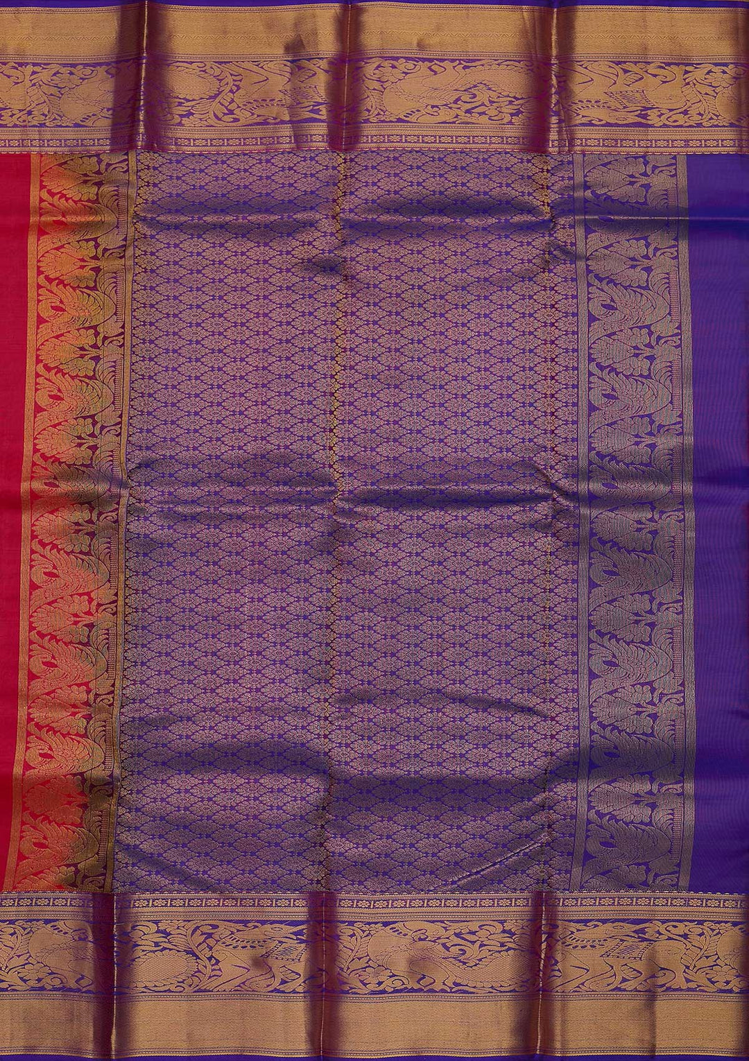 Magenta Pink Zariwork Pure Silk Designer Saree - koskii